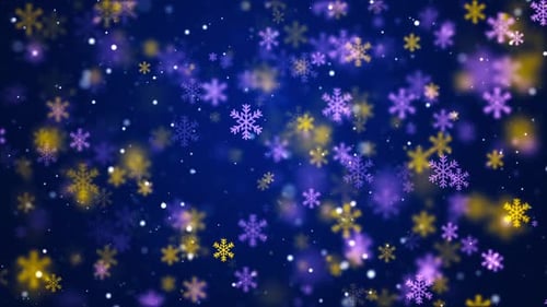 Sparkling Snowflakes Animated Winter Holiday Background