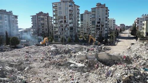 Luftbild des Erdbebens der Stadt Adiyaman