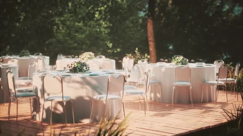 Outdoor Patio Chair and Table in Cafe Restaurant
