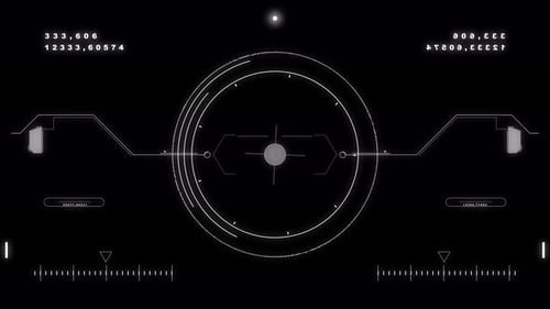 Animated Futuristic HUD Data Target Interface