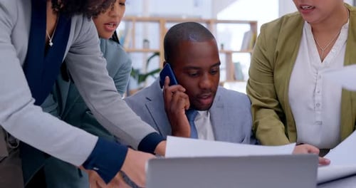 Businessman, documents and work overload in time lapse, stress or anxiety from overworked