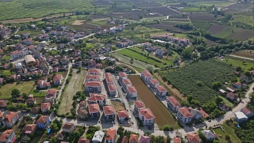 Aerial Drone Town 2K