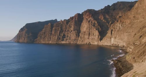 Sea View From Los Gigantes Beach at Sunset Tenerife Canary Islands Spain