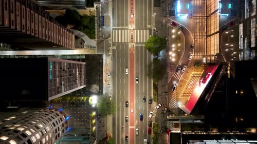 Vista superior da Avenida Paulista, no centro de São Paulo, Brasil. Escritório de negócios