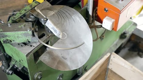 Steel Pipe Making. Air Vent Pipes in a Factory, Industrial Pipe Factory