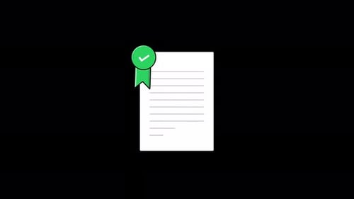 Document With Badge Animation Without C Trans