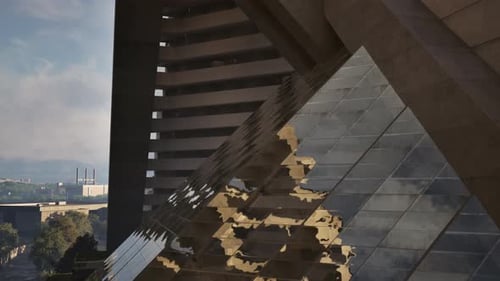 A Building's Reflection in the Windows of Another Building