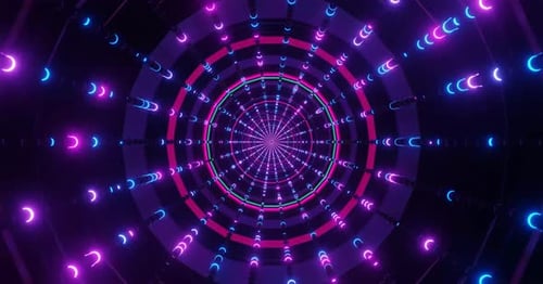 Neon Nightscape Party: Science-Fiction-VJ-Bilder