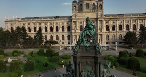 Aerial View of Maria Theresia Monument and Museums Quartier