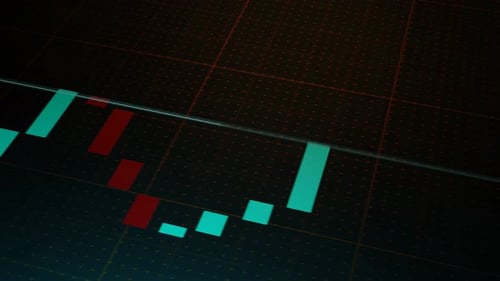Stock market animated graphic. Stock price chart.