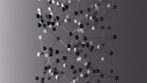 3D animation of the geometric shape of a lattice in space.