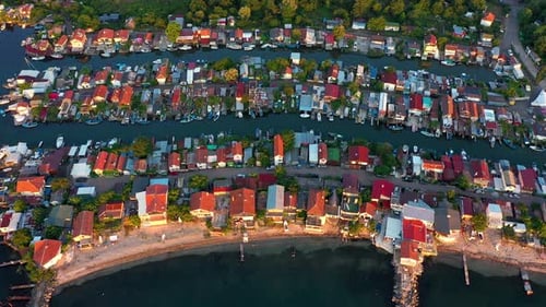 Aerial view to a fishing village near to Burgas, Bulgaria