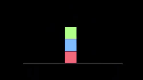 3 Geometry Cubes Falling Alpha Channel