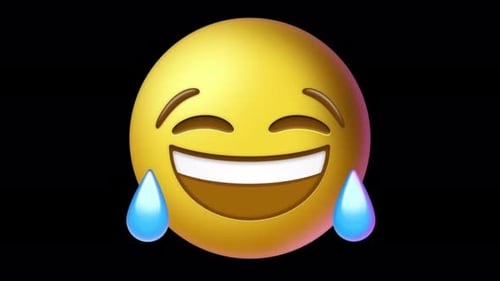 Animated Laughing Face Emoji with Tears of Joy