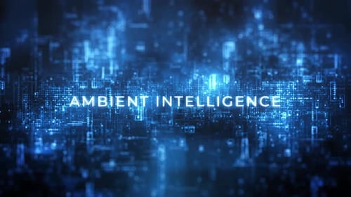 Digital Data Screen Words Ambient Intelligence