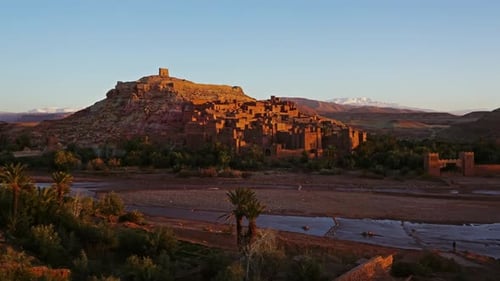 Kasbah Ait Ben Haddou in Morocco timelapse