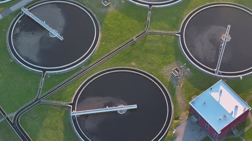 Water Treatment Plant Seen From Above