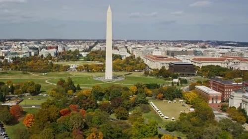 Cinematic And Beautiful View Of Washington DC Cityscape, USA
