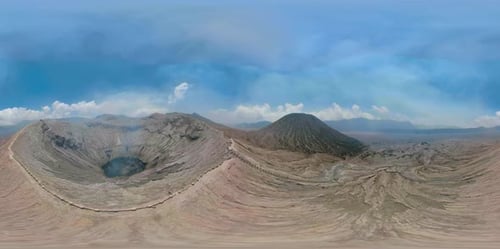 Volcan actif avec cratère Bromo Jawa Indonesia Vr360