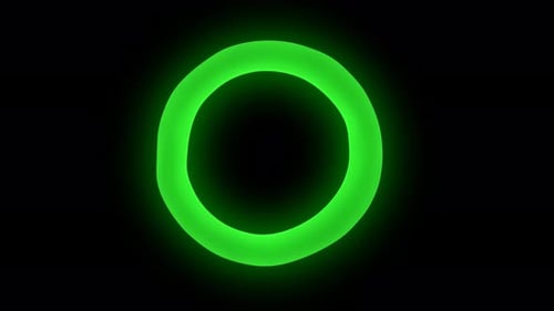 Green Ring Wave Motion Animated