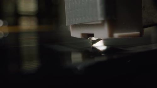 Close Up of a Record Player Playing Music