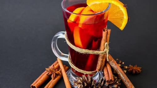 Festive Mulled Wine with Cinnamon and Orange