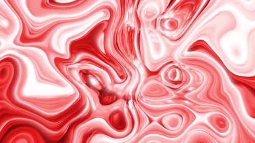 Abstract Red and White Fluid Motion Background Loop