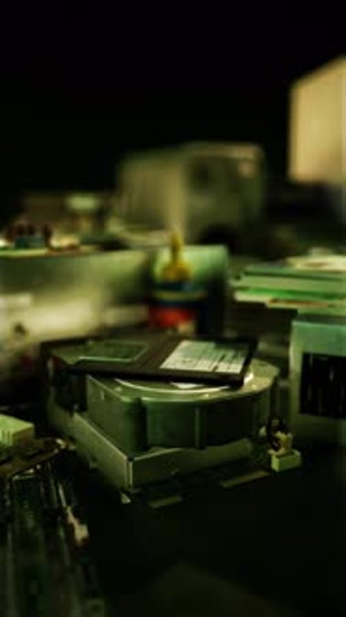 Blurry Shot of Various Electronics