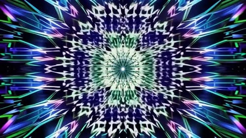 Abstract Purple and Blue Kaleidoscope Motion Background