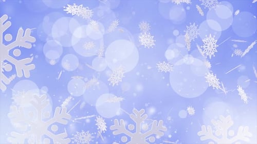 Blauer Winter-Schneeflocken-Hintergrundschleife