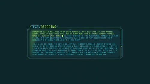 Medium Text Decoding Window with Text Cursor Effect