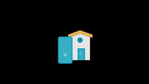 Animated Smart Home Key Icon Reveal