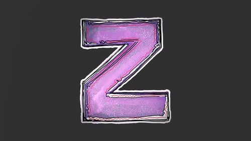 Sketch Style Letter Z Sticker