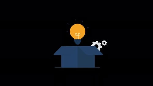 Animationsvideo zur kreativen Idee, Konzept, transparent