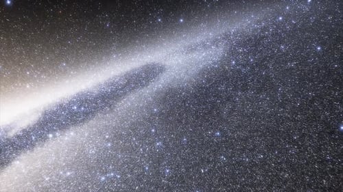 Warp Speed Flight Through a Starfield Nebula