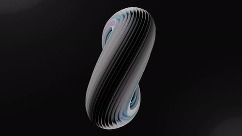 Abstract 3D Morphing Wavy Geometric Shape Animation