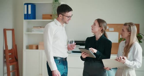 Business People Talking in an Office