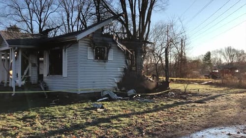 Burned Down House Insurance Claim Family Disaster Loss House Fire