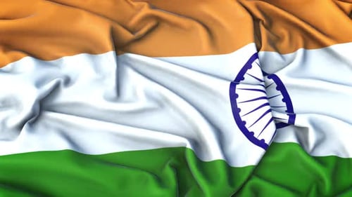 India Flag Zoom In Very Realistic