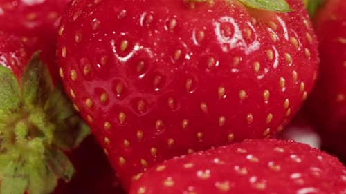Fresh Red Strawberries in Bowl Closeup Sweet Berries Among Fruits Health and Food Concept Harvesting