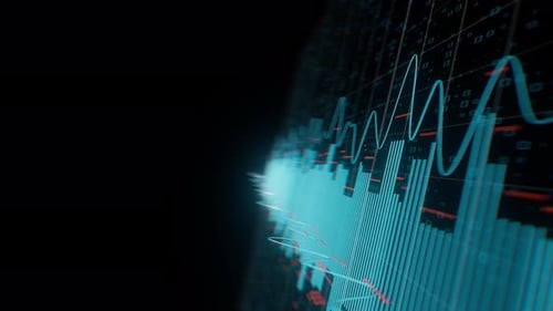 Big Data | Son | Animation graphique complexe | Cyberespace de l'Audio | Technologie d'IA | Graph numérique futuriste