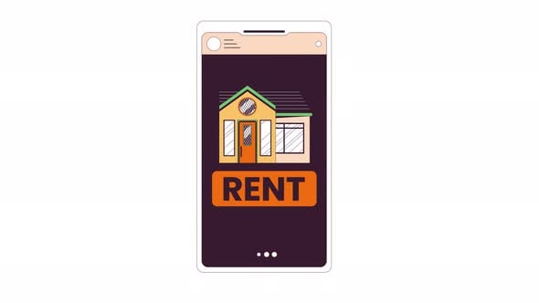Animated Mobile App for House Rent Search, Elements Motion Graphics ft ...