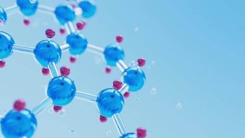 Modern 3D Molecular Structure Rotating Science Background