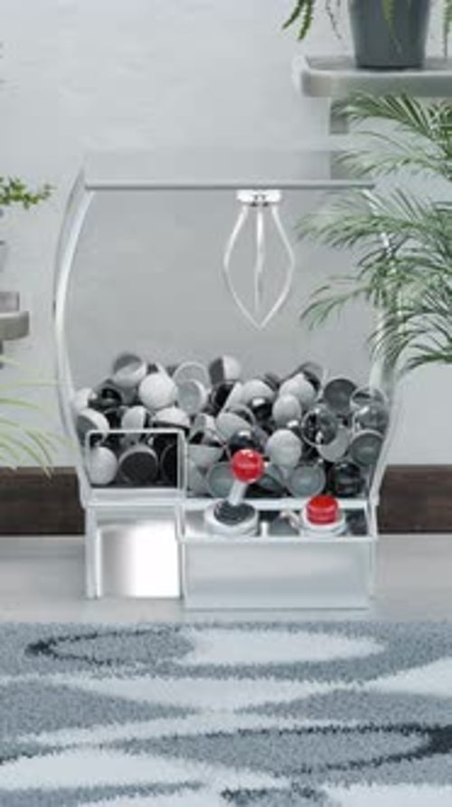 Animated 3D Claw Machine Grabbing Prize Loop