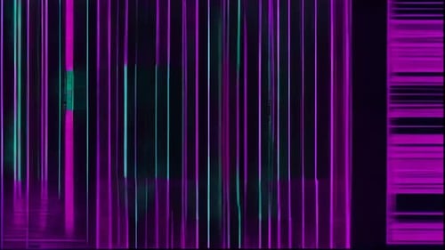 Neon Purple and Green Vertical Lines Moving Loop Background