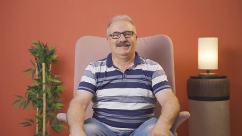 Old man smiling at camera