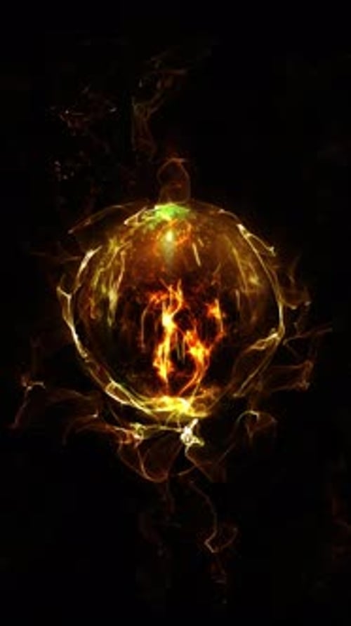 Glowing Abstract Energy Sphere Particle Loop Animation