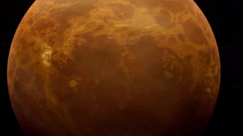 Close Up Of Planet Venus Space Background