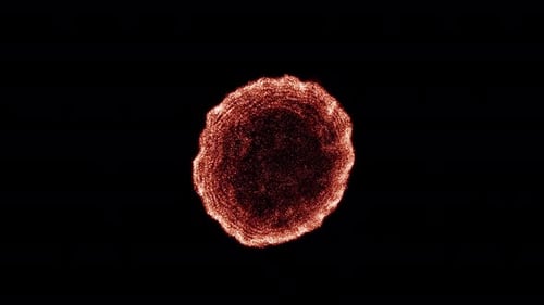 Abstract Glowing Particle Burst Transition