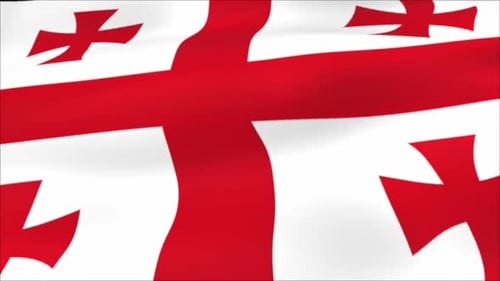 Realistic Waving Georgia National Flag Animation